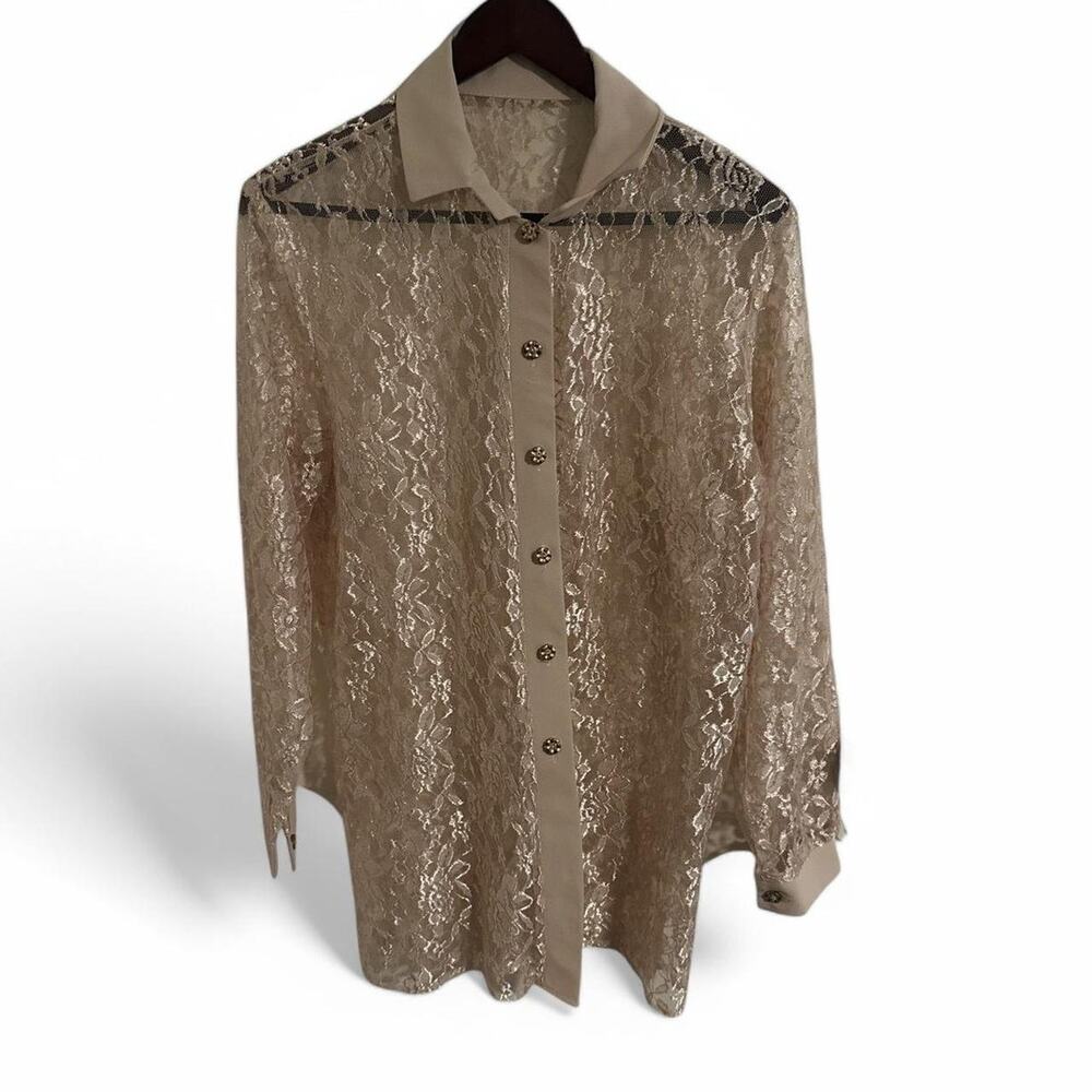 Vintage Lace button up shirt